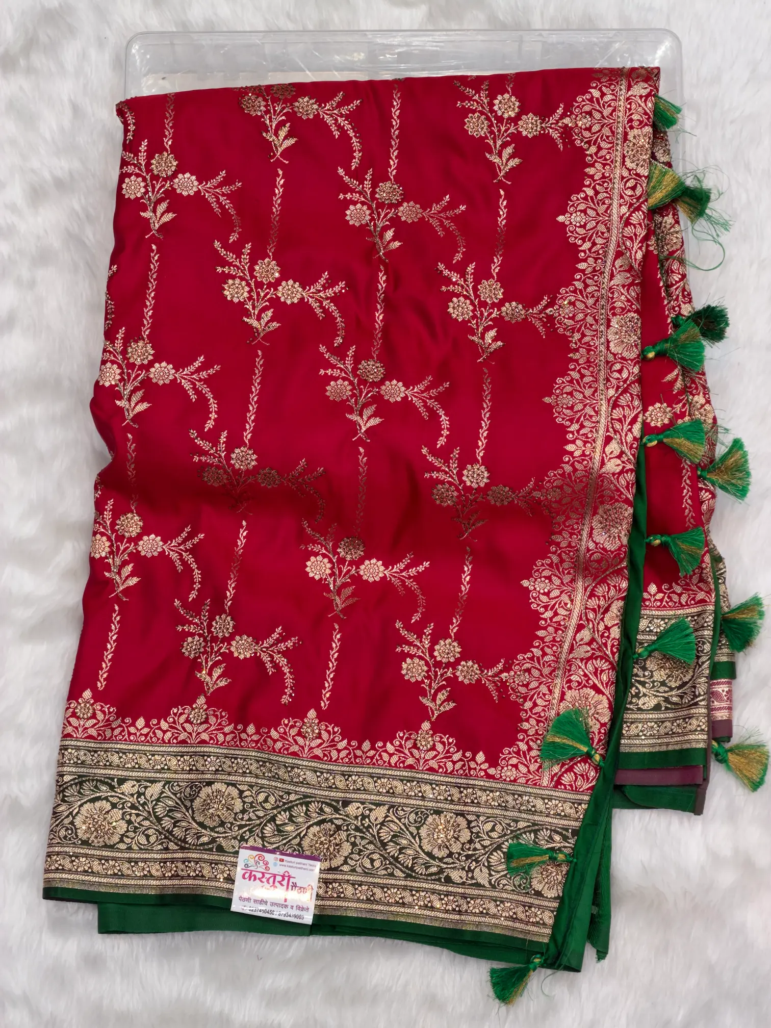 Banarasi Shalu Sarees Rani Pink J01