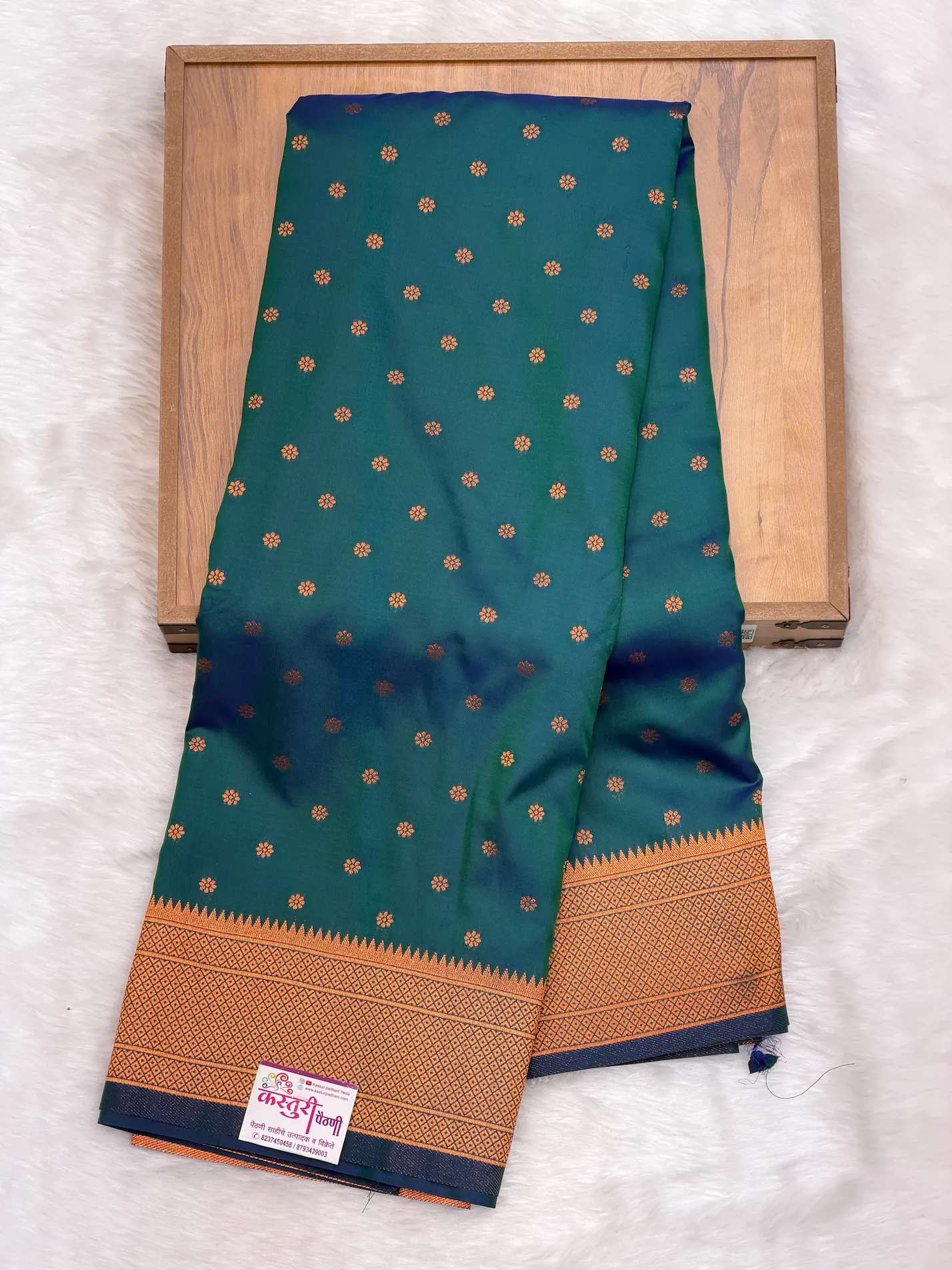 Soft SilK Kalanjali Paithani Rana Green K01