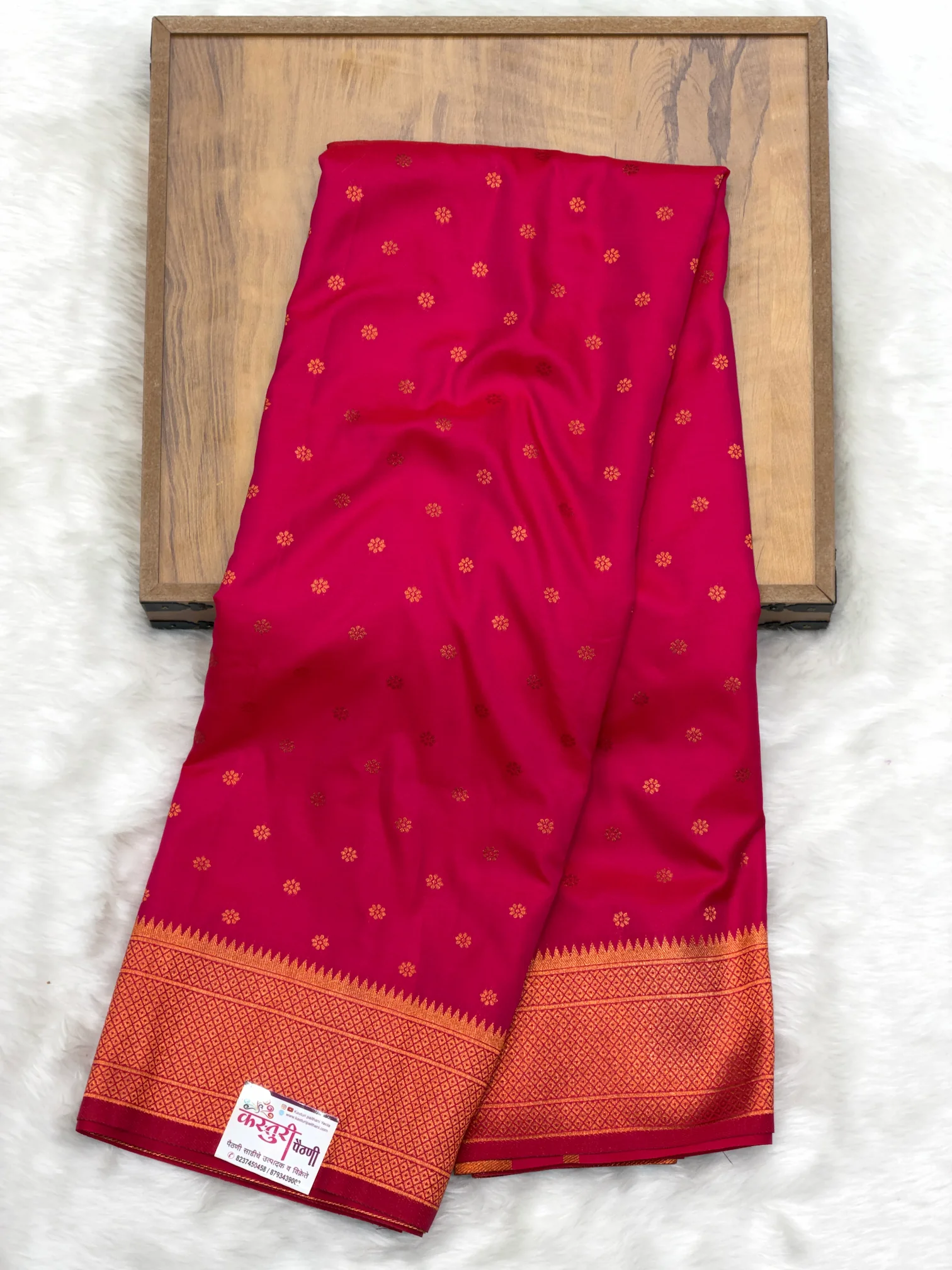 Soft Silk Kalanjali Paithani Rani Pink J01