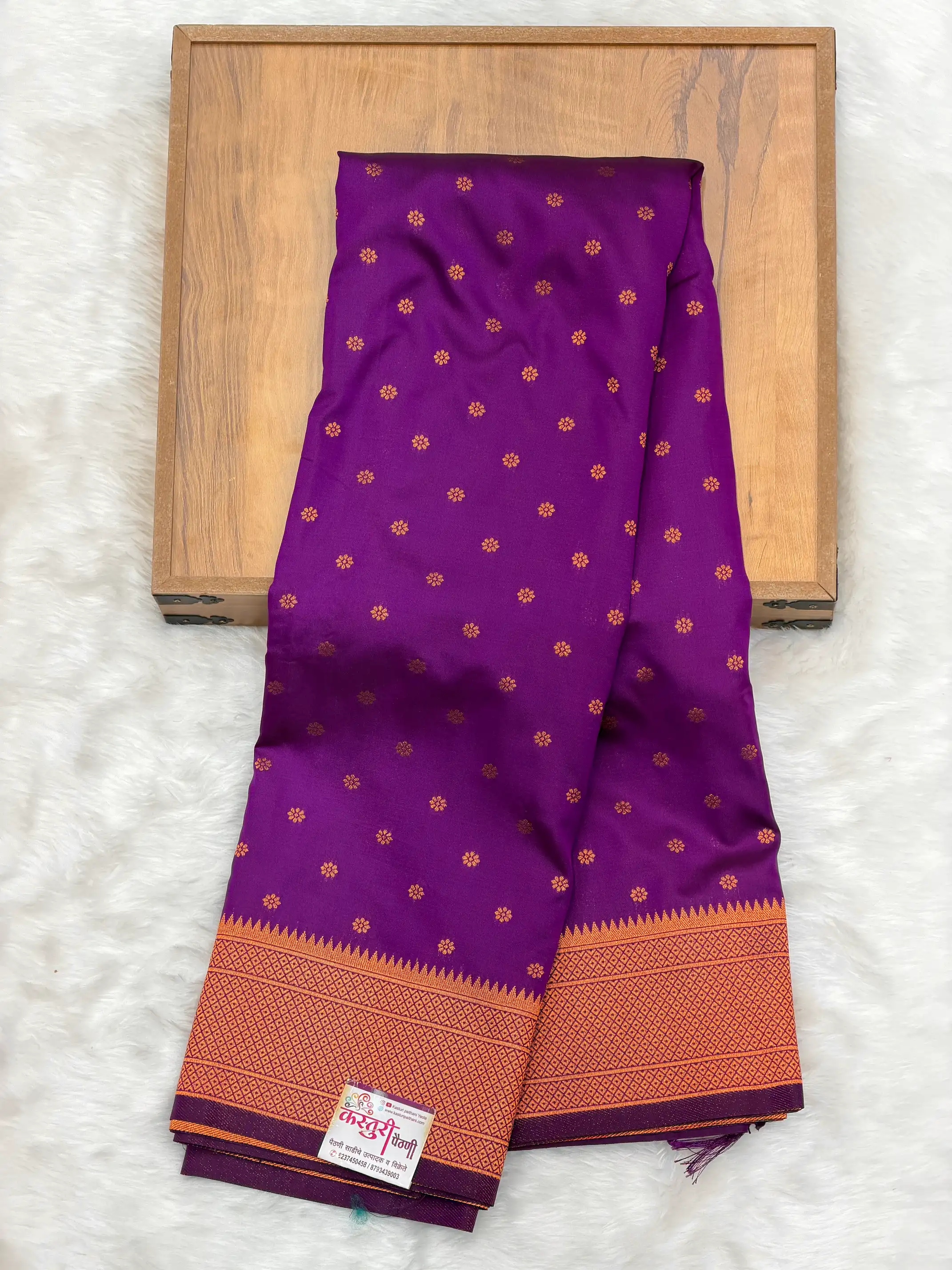 Soft Silk Kalanjali Paithani Wine K01