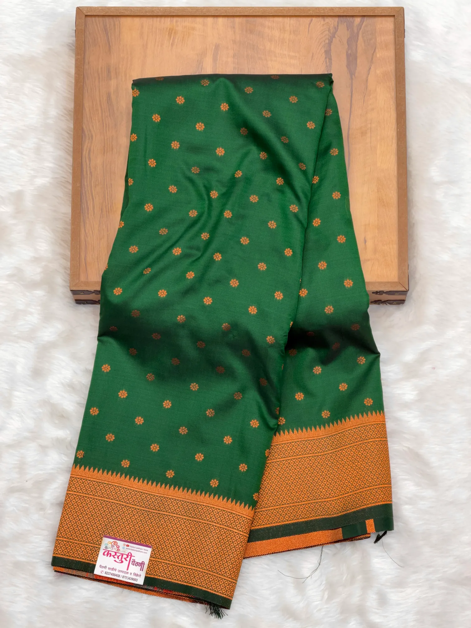 Soft Silk Kalanjali Paithani Green K01