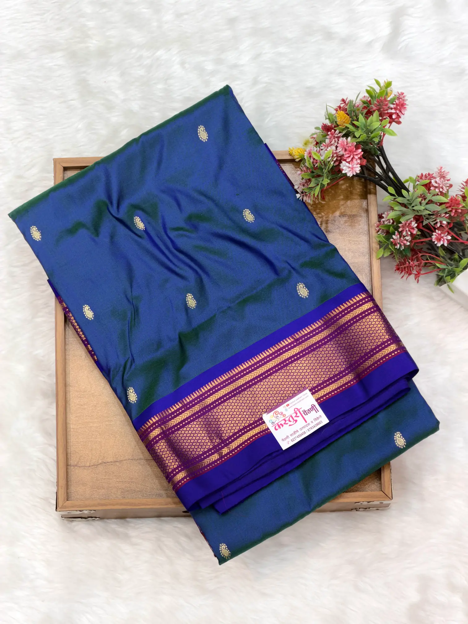 Yeola Paithani Double Pallu Paithani Rukhmini P01