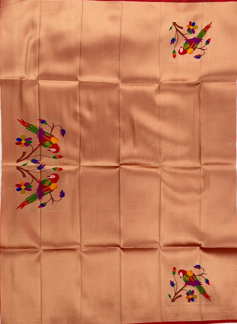 Paithani Blouse Piece Parrot V01