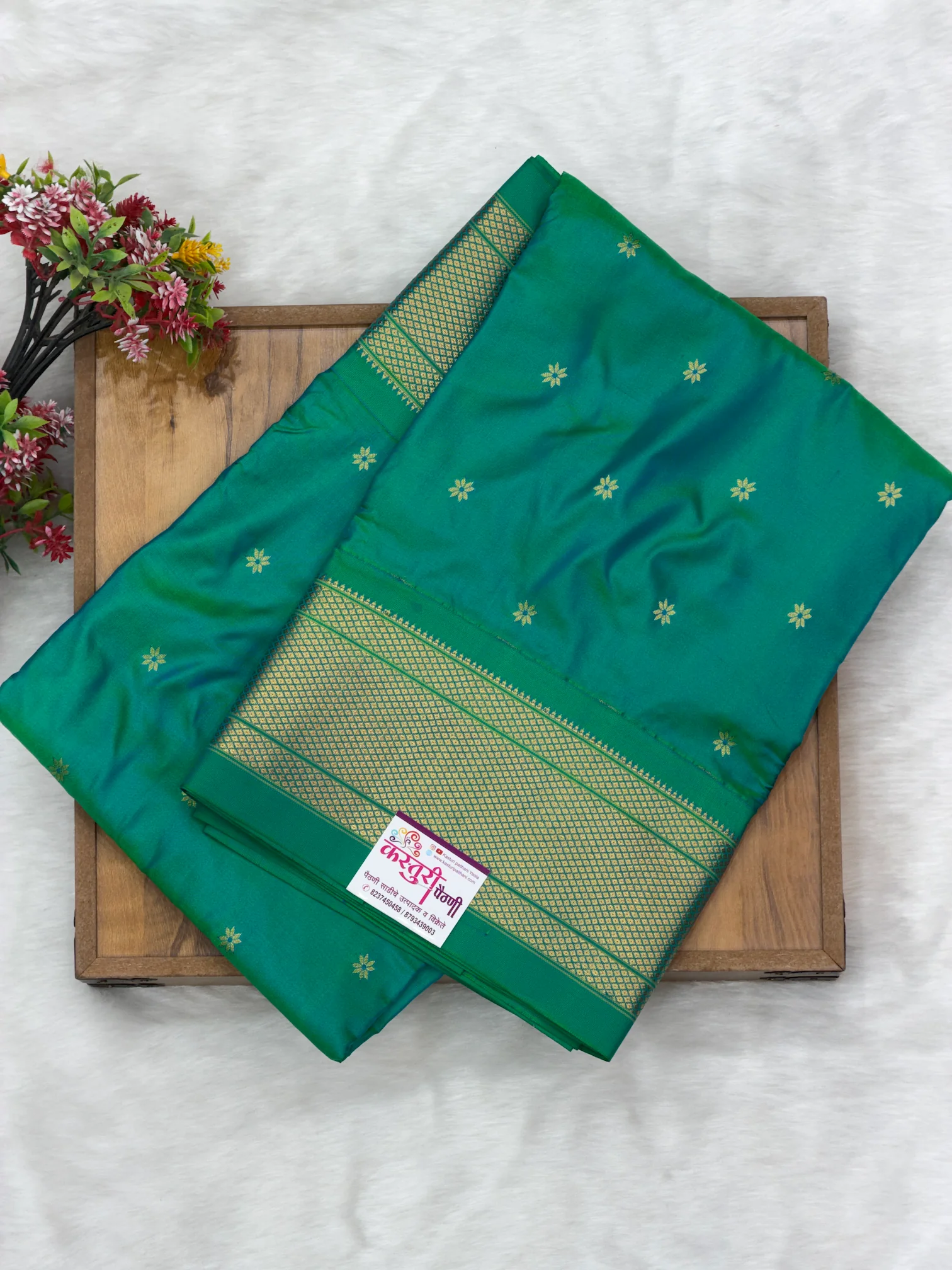 Pure Silk Maharani Paithani Rama H01