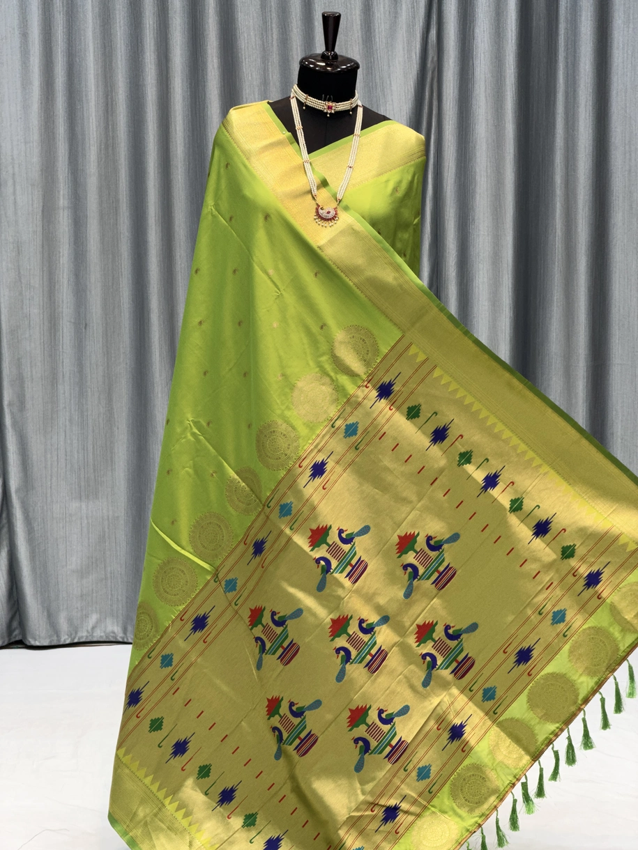 Self 14 Peacock Pallu Paithani Parrot K12